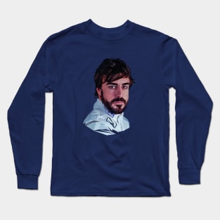 Fernando Alonso low poly Long Sleeve T-Shirt